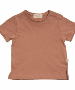Linen and Organic Cotton T-shirt Orange Minimalisma Fashion Baby, Children