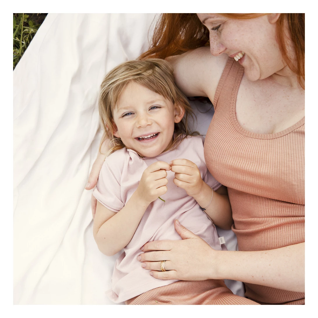 Linen and Organic Cotton T-shirt Pale pink Minimalisma Fashion Baby, Children 2 Linen and Organic Cotton T-shirt Pale pink Minimalisma Fashion Baby, Children - Image 2