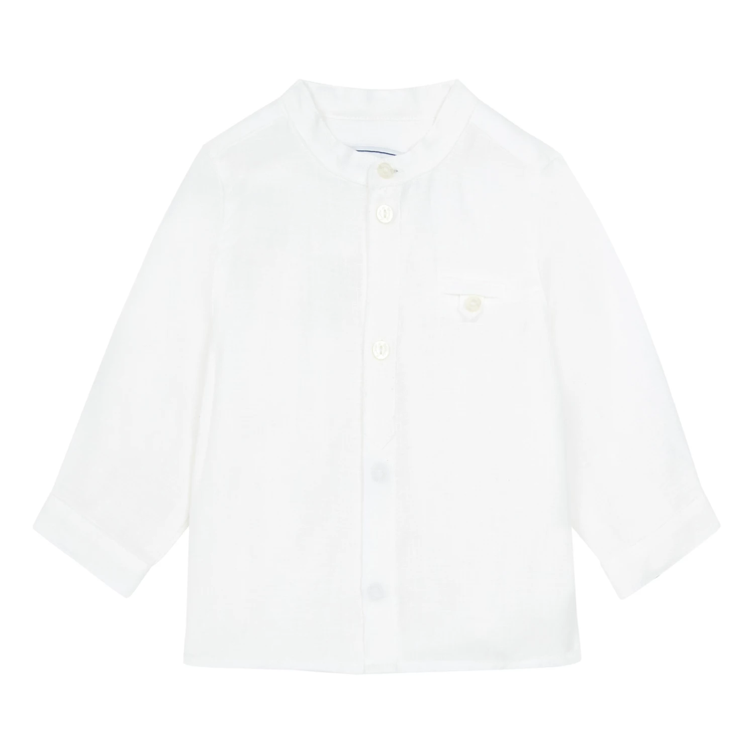 Linen Kurta Shirt Ecru Tartine et Chocolat Fashion Baby 1 Linen Kurta Shirt Ecru Tartine et Chocolat Fashion Baby