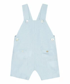 Linen Overalls Light blue Tartine et Chocolat Fashion Baby