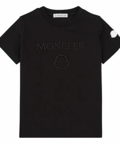 Logo T-shirt Black Moncler Fashion Baby