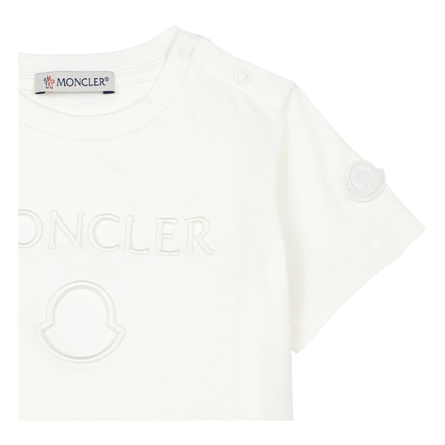 Logo T-shirt White Moncler Fashion Baby 2 Logo T-shirt White Moncler Fashion Baby - Image 2
