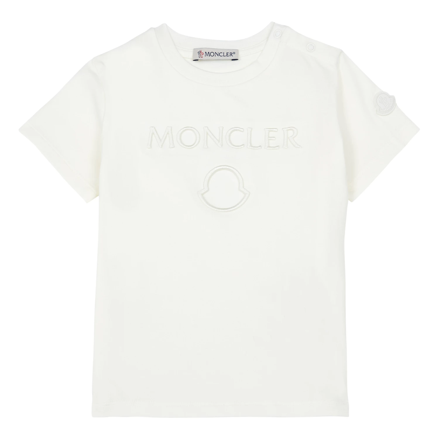 Logo T-shirt White Moncler Fashion Baby 1 Logo T-shirt White Moncler Fashion Baby