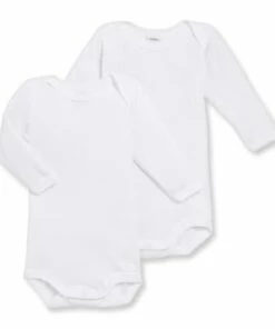 Long-sleeve Playsuit - Set of 2 White Petit Bateau Fashion Baby, Children