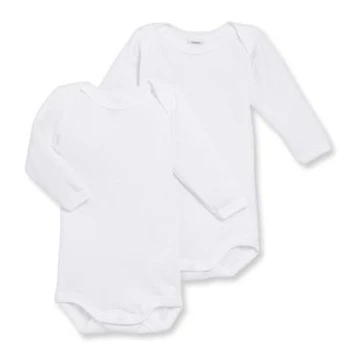 Long-sleeve Playsuit - Set of 2 White Petit Bateau Fashion Baby, Children 1 Long-sleeve Playsuit - Set of 2 White Petit Bateau Fashion Baby, Children