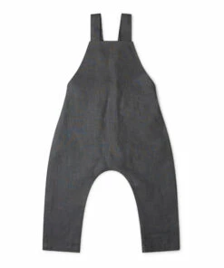 Lou Linen Overalls Charcoal grey Matona Fashion Baby, Children