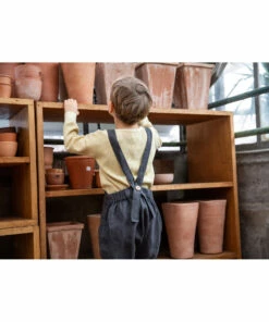 Lou Linen Overalls Charcoal grey Matona Fashion Baby, Children -Baby Tops Elegant Store lou linen overalls charcoal grey matona fashion baby children 4