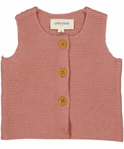 Lulu Purl Knit Vest Terracotta Louis Louise Fashion Baby 5 Lulu Purl Knit Vest Terracotta Louis Louise Fashion Baby -Baby Tops Elegant Store lulu purl knit vest terracotta louis louise fashion baby 2