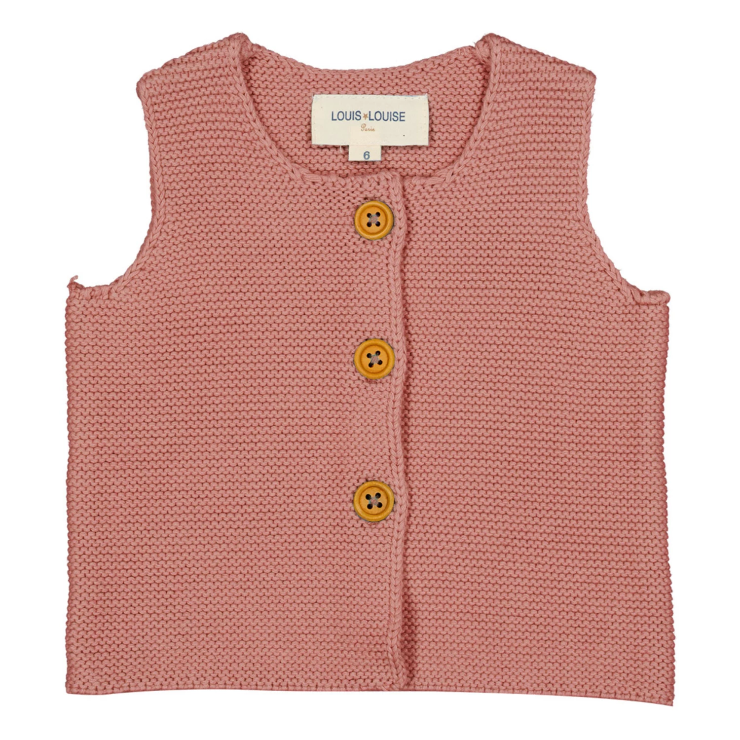 Lulu Purl Knit Vest Terracotta Louis Louise Fashion Baby 3 Lulu Purl Knit Vest Terracotta Louis Louise Fashion Baby - Image 3