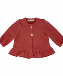Lurex Fleece Cardigan Pink Zhoe & Tobiah Fashion Baby