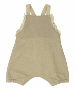 Lurex Fleece Overalls Beige Zhoe & Tobiah Fashion Baby