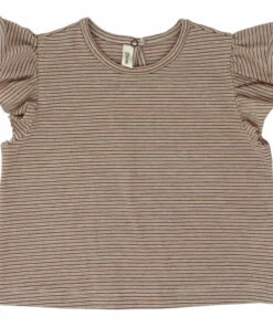 Lurex Striped T-shirt Pale pink Zhoe & Tobiah Fashion Baby, Children