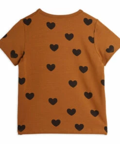 Lyocell Heart T-shirt Brown Mini Rodini Fashion Baby, Children 3 Lyocell Heart T-shirt Brown Mini Rodini Fashion Baby, Children -Baby Tops Elegant Store lyocell heart t shirt brown mini rodini fashion baby children 1