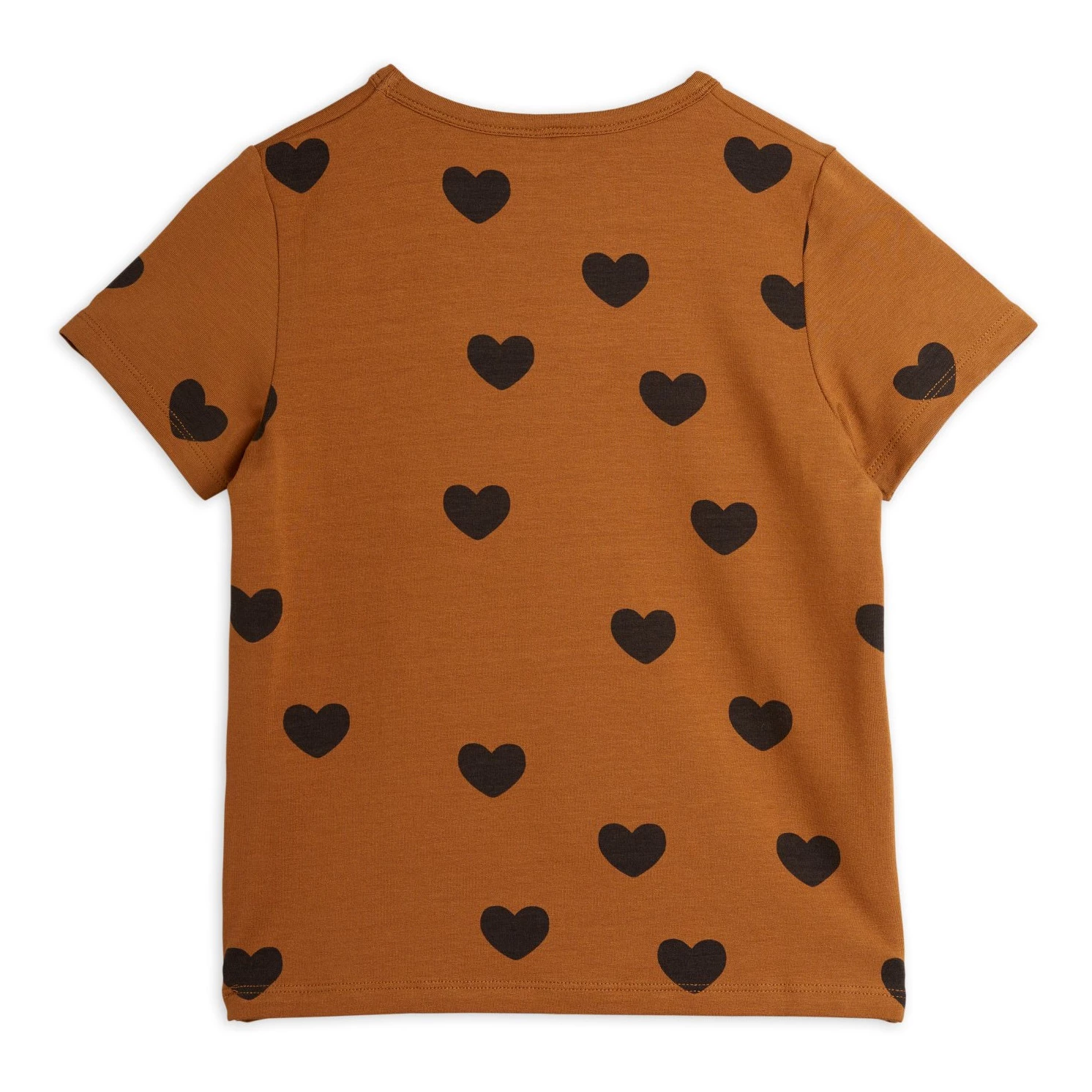 Lyocell Heart T-shirt Brown Mini Rodini Fashion Baby, Children 2 Lyocell Heart T-shirt Brown Mini Rodini Fashion Baby, Children - Image 2