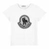 Maglia Moncler T-Shirt White Moncler Fashion Teen, Baby, Children
