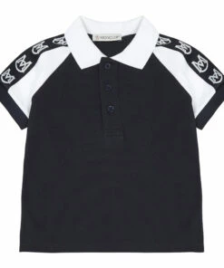 Maglia Polo Shirt Navy blue Moncler Fashion Baby, Children