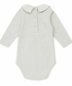 Mail Organic Cotton Collar Babygrow Light grey Bonton Fashion Baby -Baby Tops Elegant Store mail organic cotton collar babygrow light grey bonton fashion baby 2