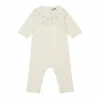 Maman Merino Wool Embroidered Jumpsuit Ecru Bonton Fashion Baby