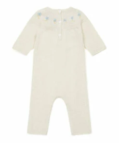 Maman Merino Wool Embroidered Jumpsuit Ecru Bonton Fashion Baby -Baby Tops Elegant Store maman merino wool embroidered jumpsuit ecru bonton fashion baby 2