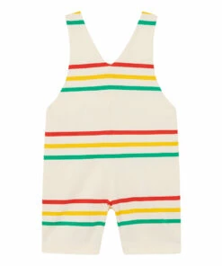 Mammoth Striped Overalls Ecru The Animals Observatory Fashion Baby -Baby Tops Elegant Store mammoth striped overalls ecru the animals observatory fashion baby 1