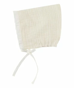Manel Cotton Muslin Bonnet Ecru Louisiella Fashion Baby