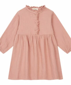 Margot Cotton Muslin Dress Pale pink Marlot Paris Fashion Baby, Children
