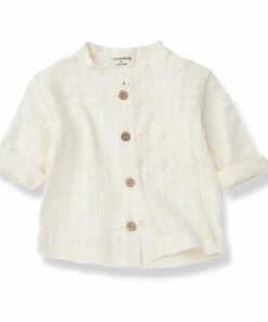 Mauri Cotton Crepe Shirt Off white 1+ in the family Fashion Baby, Children