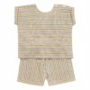 Max Striped T-shirt and Shorts Ecru Ketiketa Fashion Baby