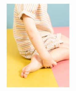 Max Striped T-shirt and Shorts Ecru Ketiketa Fashion Baby -Baby Tops Elegant Store max striped t shirt and shorts ecru ketiketa fashion baby 2