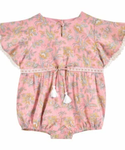 Mayalia Organic Cotton Romper Pink Louise Misha Fashion Baby