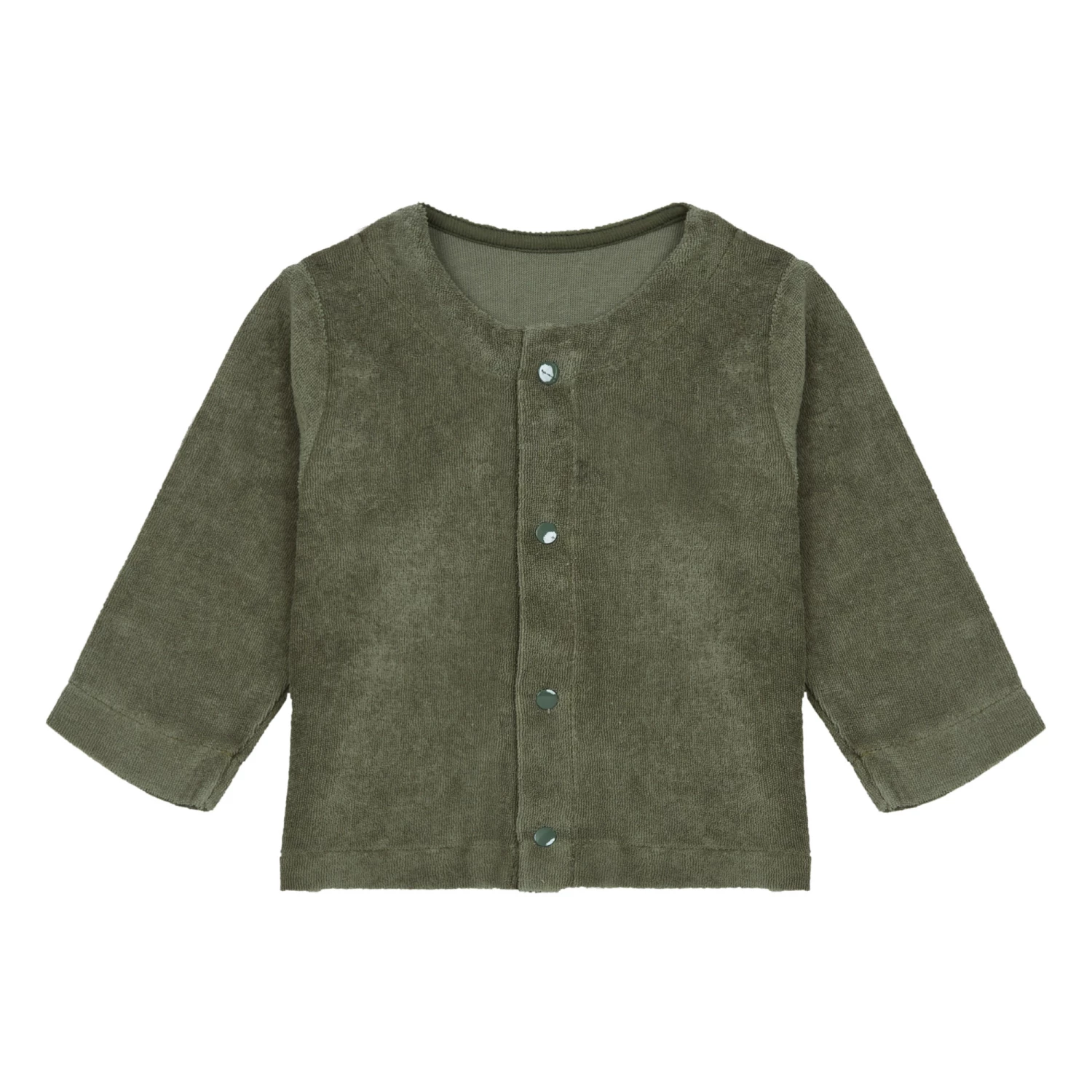 Melisse Organic Cotton Terry Cloth Cardigan Dark green Poudre Organic Fashion Baby, Children 1 Melisse Organic Cotton Terry Cloth Cardigan Dark green Poudre Organic Fashion Baby, Children
