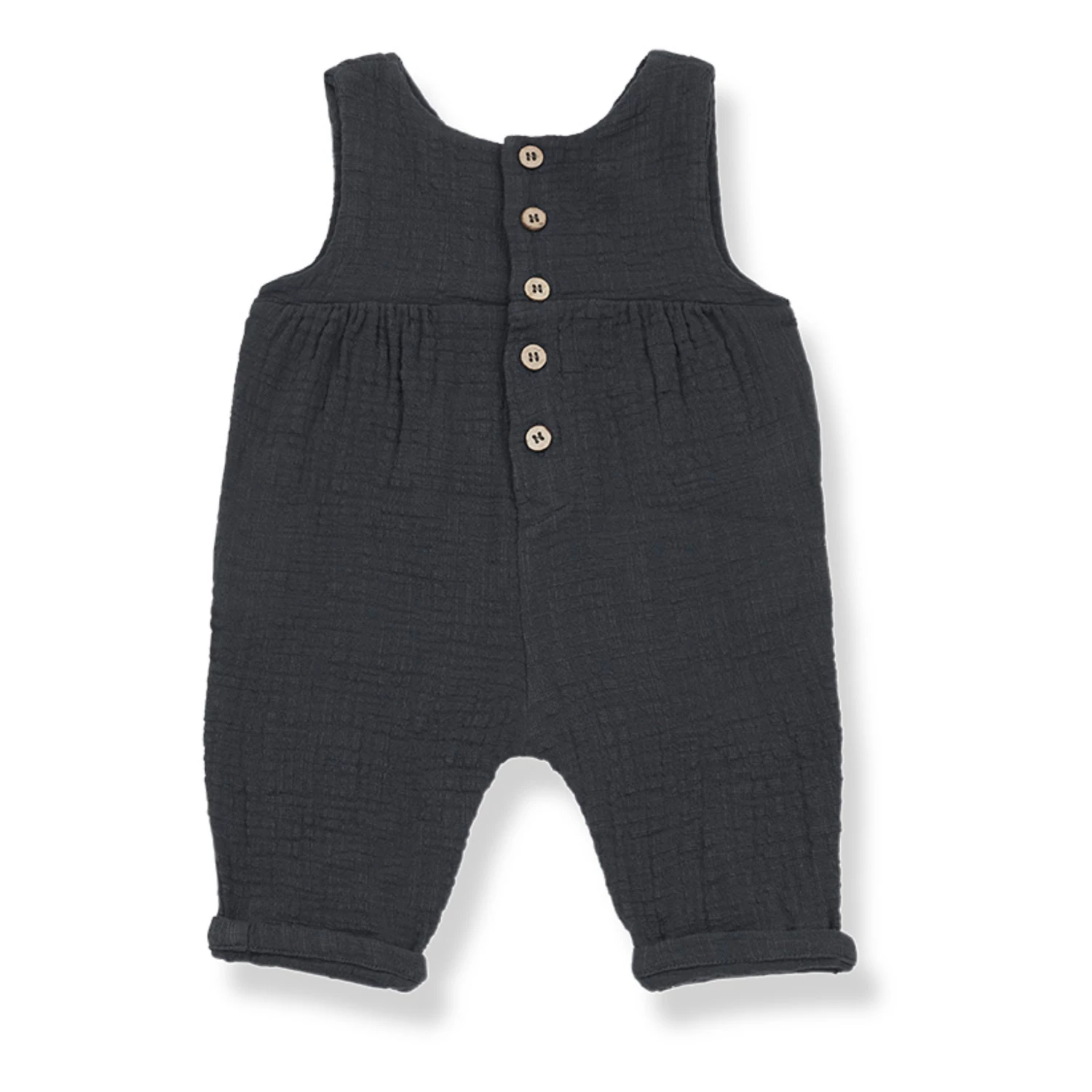 Milena Double Cotton Muslin Jumpsuit Carbon 1+ in the family Fashion Baby, Children 1 Milena Double Cotton Muslin Jumpsuit Carbon 1+ in the family Fashion Baby, Children