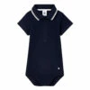 Mileno Polo Playsuit Navy blue Petit Bateau Fashion Baby