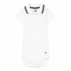 Mileno Polo Playsuit White Petit Bateau Fashion Baby