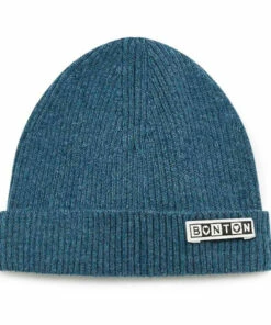 Minot Wool and Cotton Beanie Blue Bonton Fashion Baby