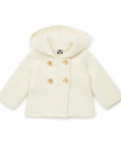 Miro Wool and Alpaca Coat Ecru Bonton Fashion Baby