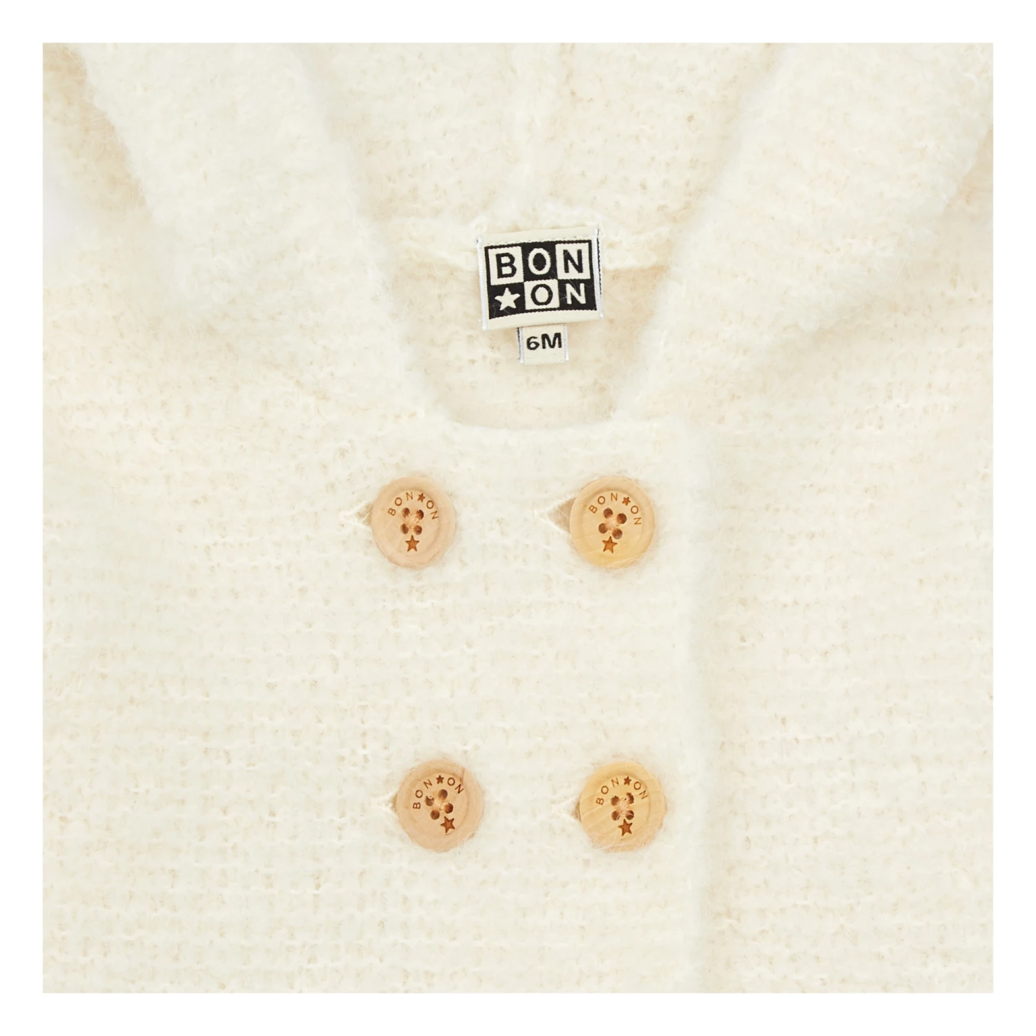 Miro Woollen Jacket Ecru Bonton Fashion Baby 2 Miro Woollen Jacket Ecru Bonton Fashion Baby - Image 2