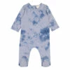 Moon Tie-Dye Jersey Footed Pyjamas Blue Louis Louise Fashion Baby