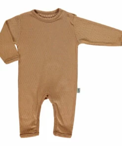 Mugwort Pointelle Pyjamas Camel Poudre Organic Fashion Baby