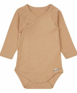 Mugwort Pointelle Pyjamas Camel Poudre Organic Fashion Baby