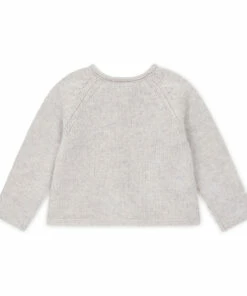 Mulot Merino Wool Cardigan Heather grey Bonton Fashion Baby -Baby Tops Elegant Store mulot merino wool cardigan heather grey bonton fashion baby 2