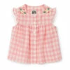 Nico Gingham Blouse Pink Bonton Fashion Baby