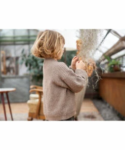 Nico Recycled Knit Cardigan Taupe brown Matona Fashion Baby, Children -Baby Tops Elegant Store nico recycled knit cardigan taupe brown matona fashion baby children 4