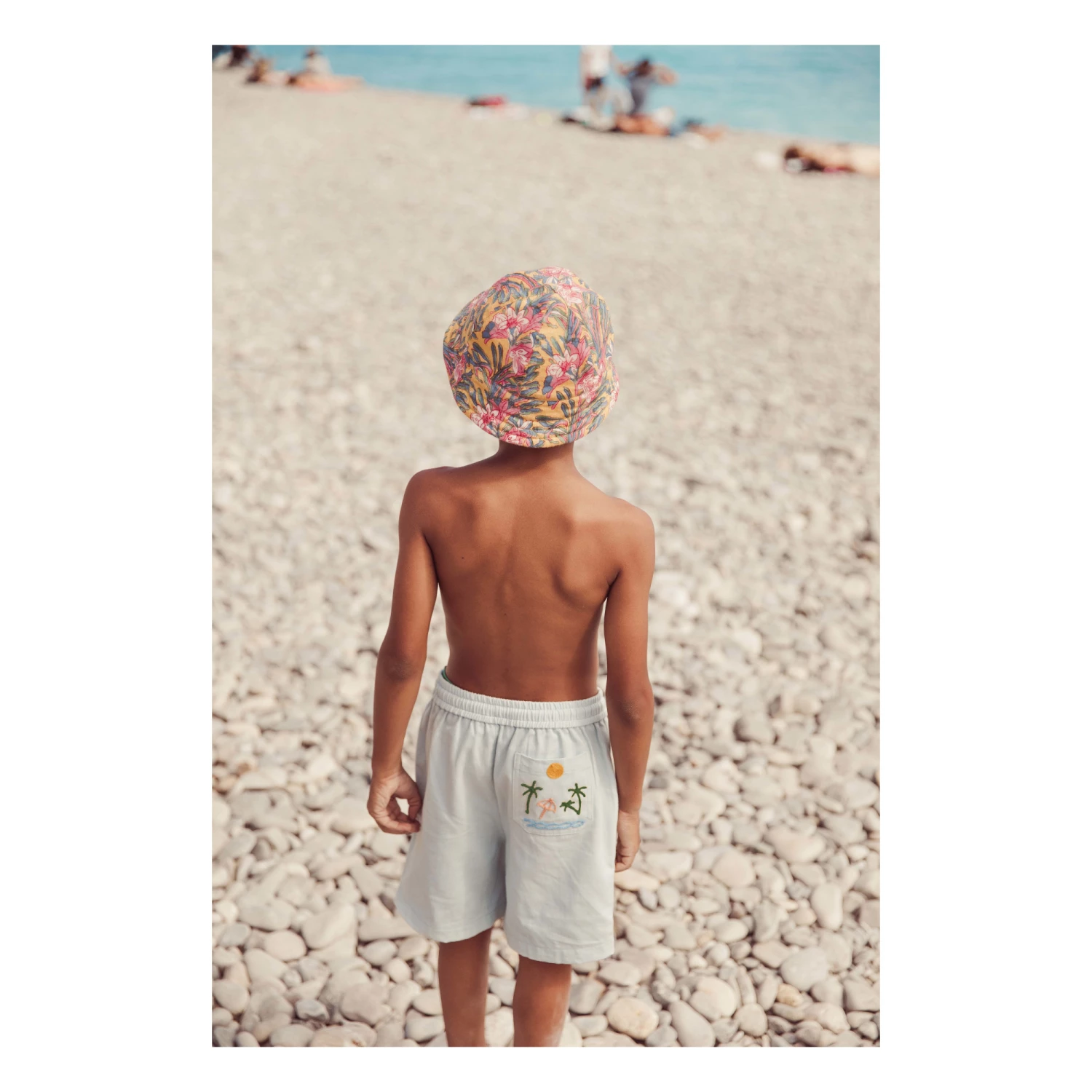 Obiki Chambray Shorts Blue Louise Misha Fashion Baby, Children 2 Obiki Chambray Shorts Blue Louise Misha Fashion Baby, Children - Image 2