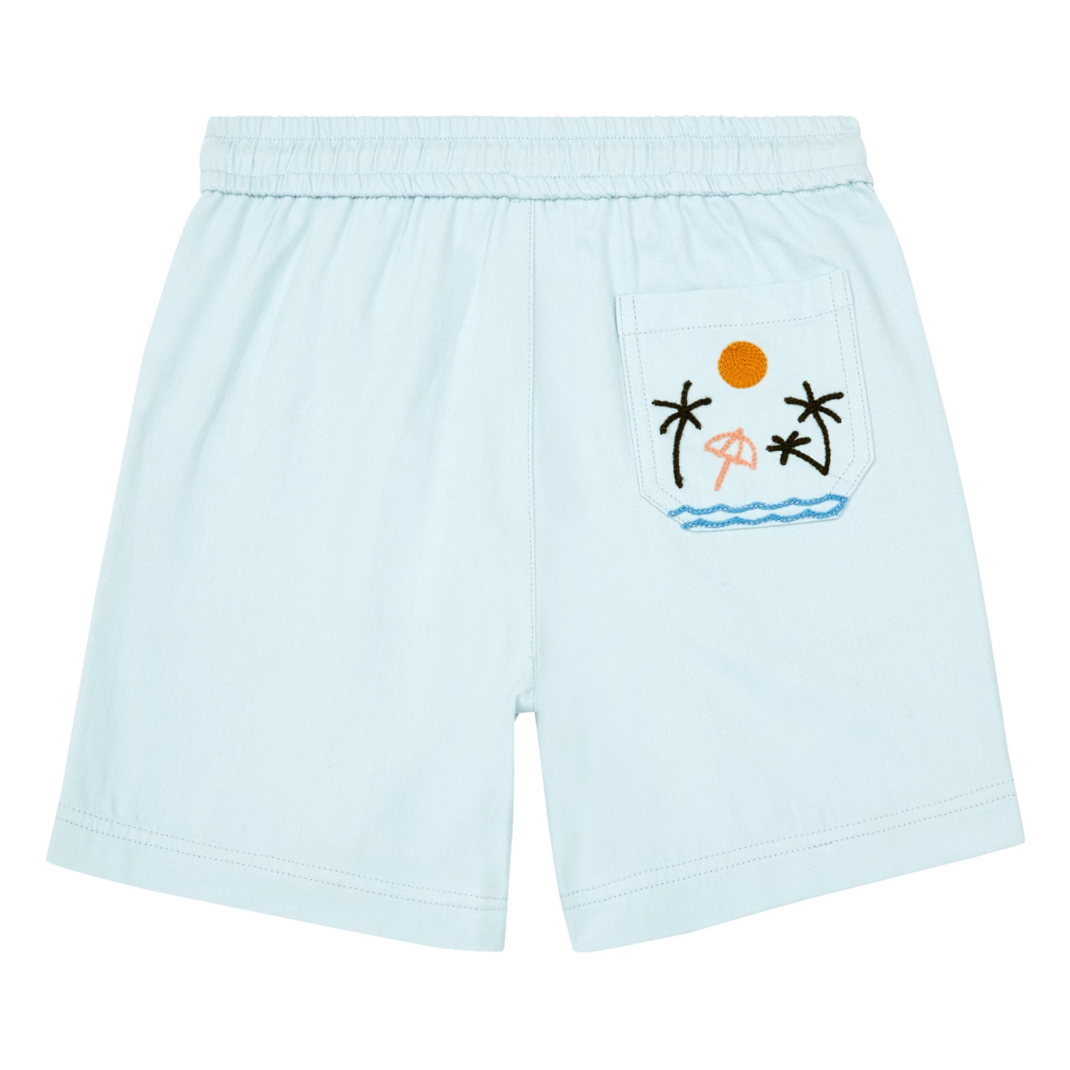 Obiki Chambray Shorts Blue Louise Misha Fashion Baby, Children 4 Obiki Chambray Shorts Blue Louise Misha Fashion Baby, Children - Image 4