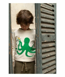 Octopus Sweatshirt Ecru Emile et Ida Fashion Baby, Children 6 Octopus Sweatshirt Ecru Emile et Ida Fashion Baby, Children -Baby Tops Elegant Store octopus sweatshirt ecru emile et ida fashion baby children 1