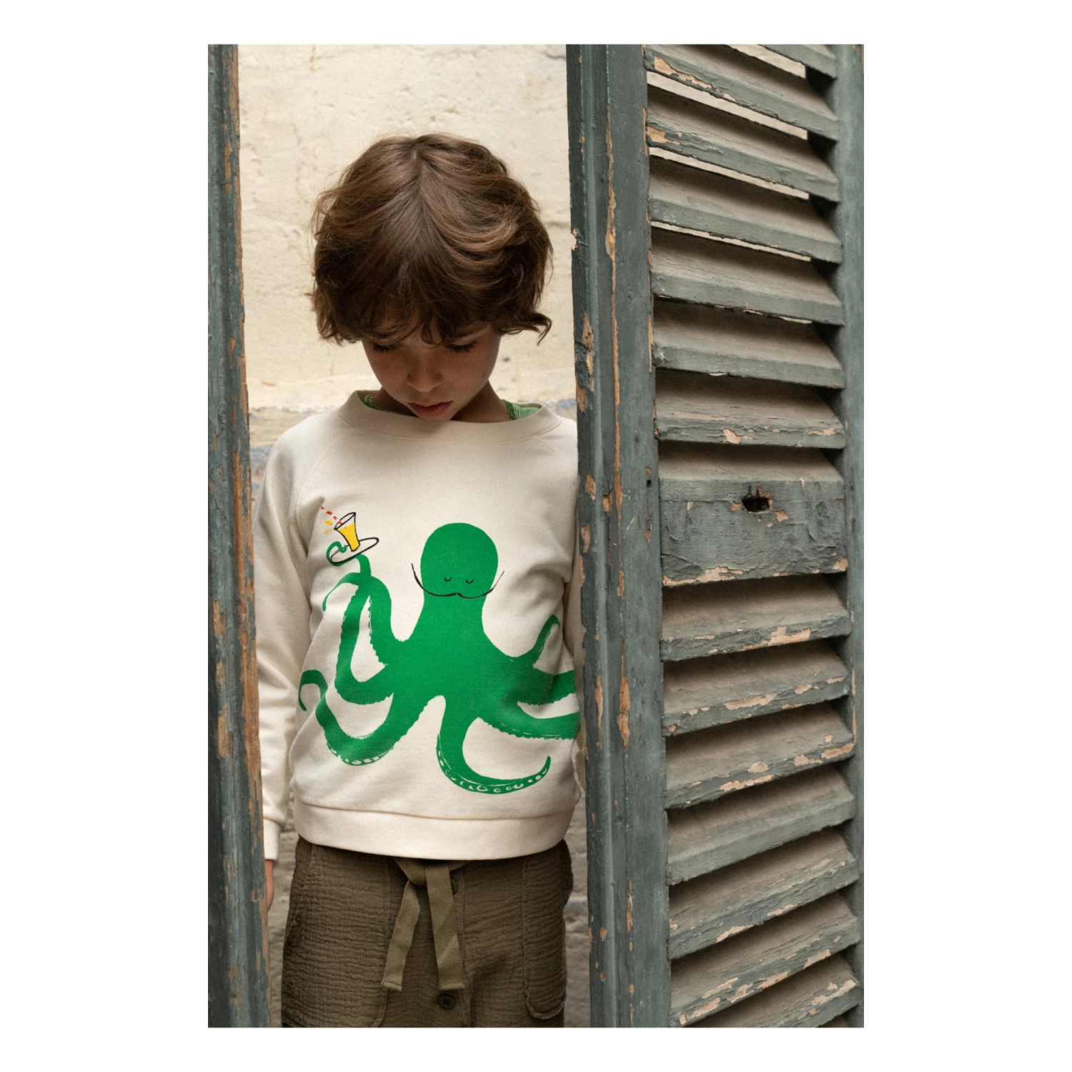 Octopus Sweatshirt Ecru Emile et Ida Fashion Baby, Children 2 Octopus Sweatshirt Ecru Emile et Ida Fashion Baby, Children - Image 2