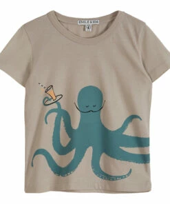 Octopus T-shirt Grey Emile et Ida Fashion Baby, Children