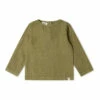 Olive Linen T-Shirt Olive green Matona Fashion Baby, Children