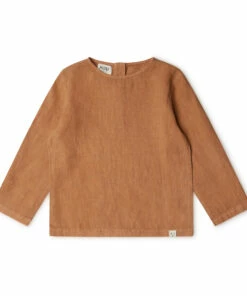 Olive Linen T-Shirt Rust Matona Fashion Baby, Children